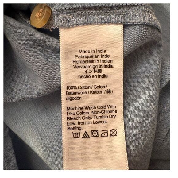 J.Crew Denim Button-Up Blouse- 0 - Picture 4 of 8